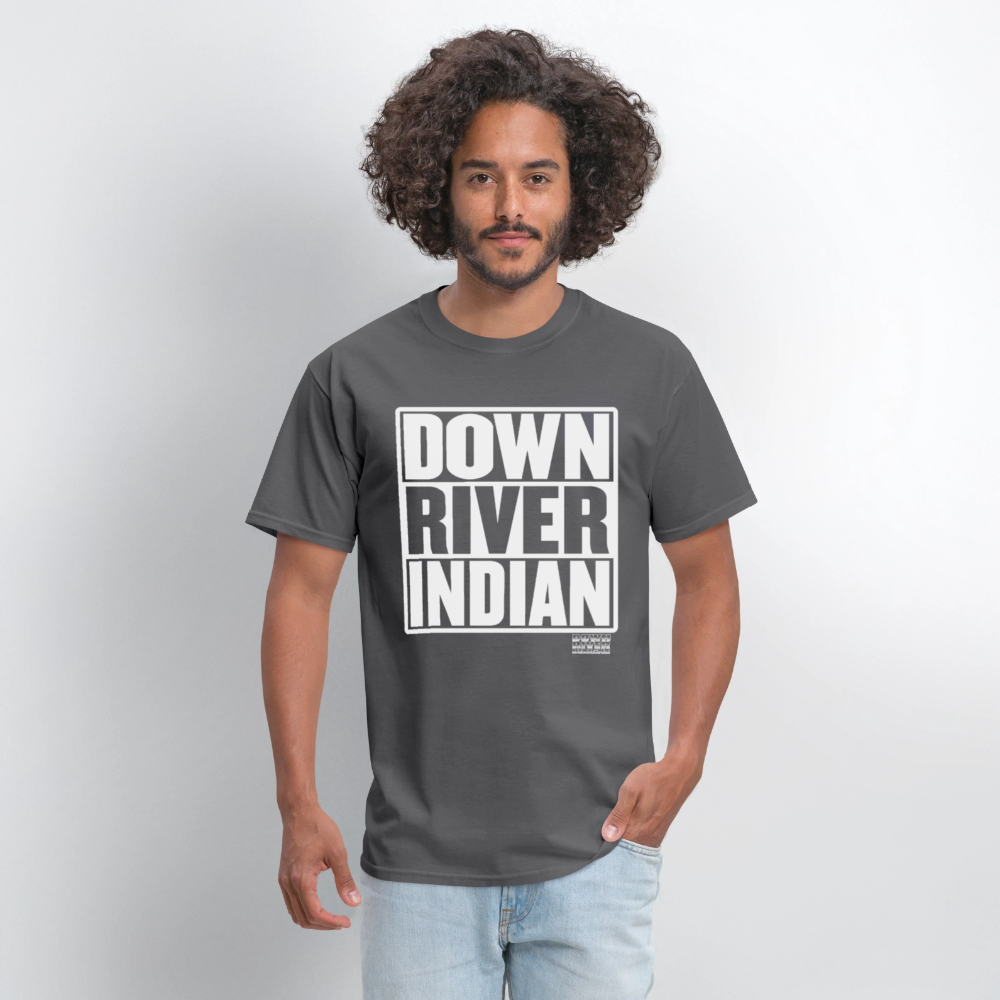 Down River Indian Tee - charcoal