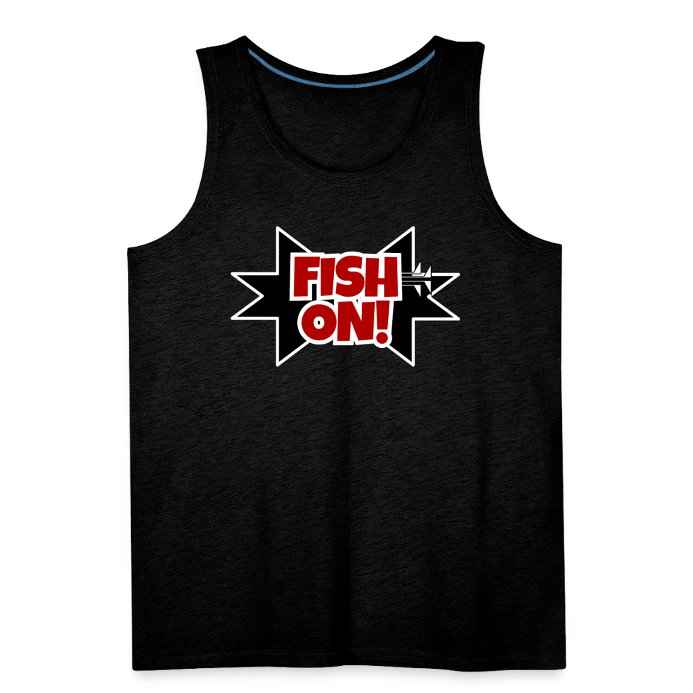 FISH ON! Men’s Premium Tank - charcoal grey