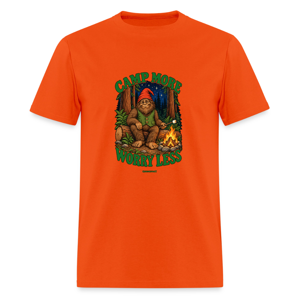 Camp More Worry Less Gnomefoot Men's T-Shirt - orange