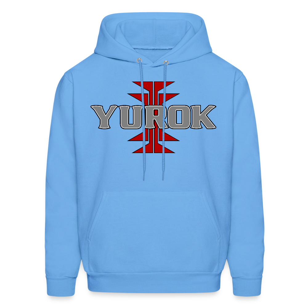 Yurok Frog Foot Men's Hoodie - carolina blue
