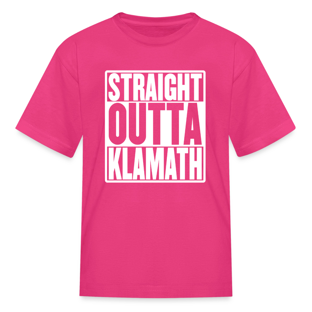 Straight Outta Klamath Kids' T-Shirt - fuchsia