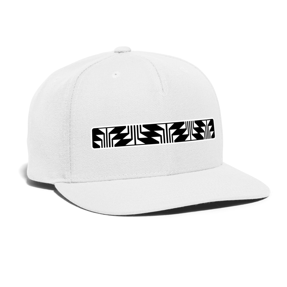 Frog Foot Panel Snapback Baseball Cap - white