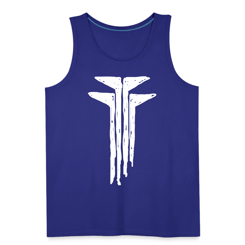 Frogs Scribble Men’s Premium Tank - royal blue