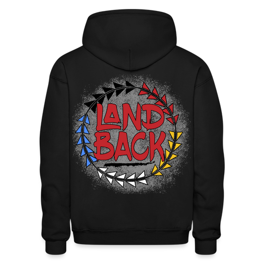 #LandBack Gildan Heavy Blend Adult Hoodie - black