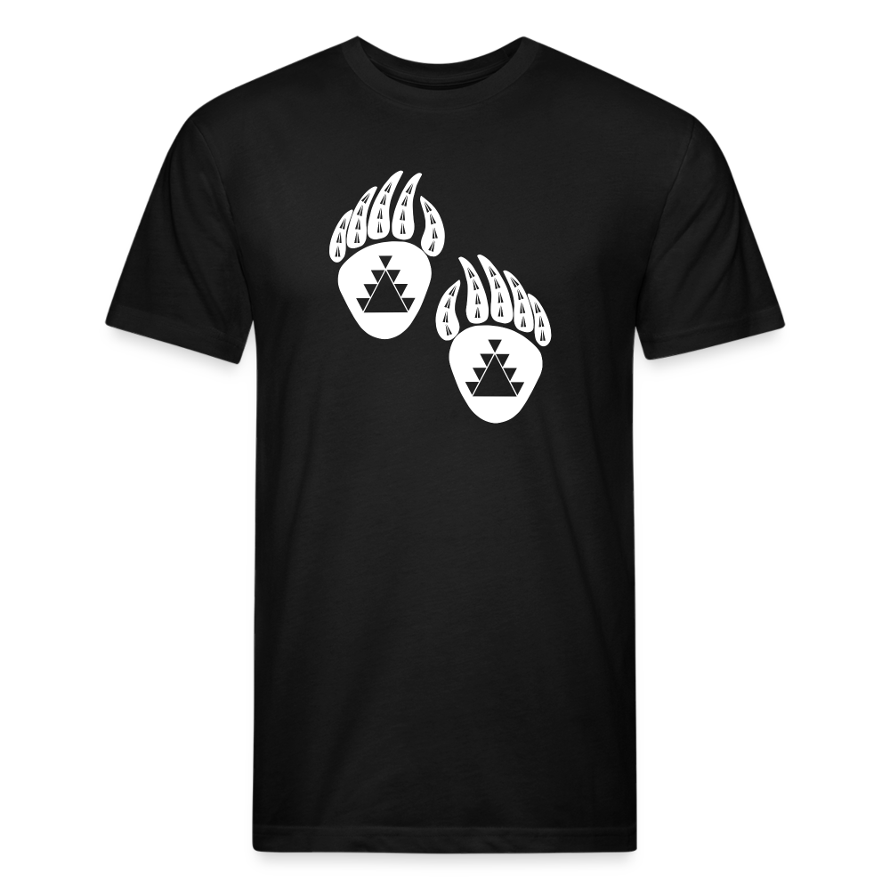 Bear Claws Fitted Cotton/Poly T-Shirt by Next Level - black