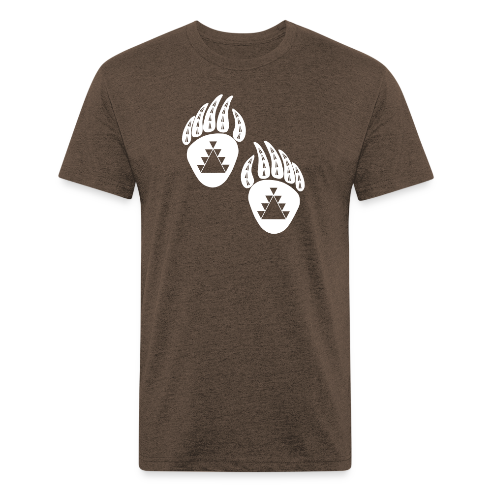 Bear Claws Fitted Cotton/Poly T-Shirt by Next Level - heather espresso