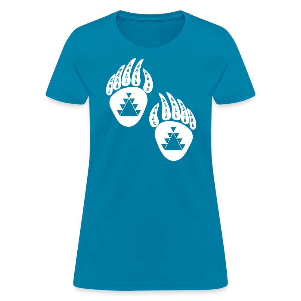 Bear Claws Women's T-Shirt - turquoise