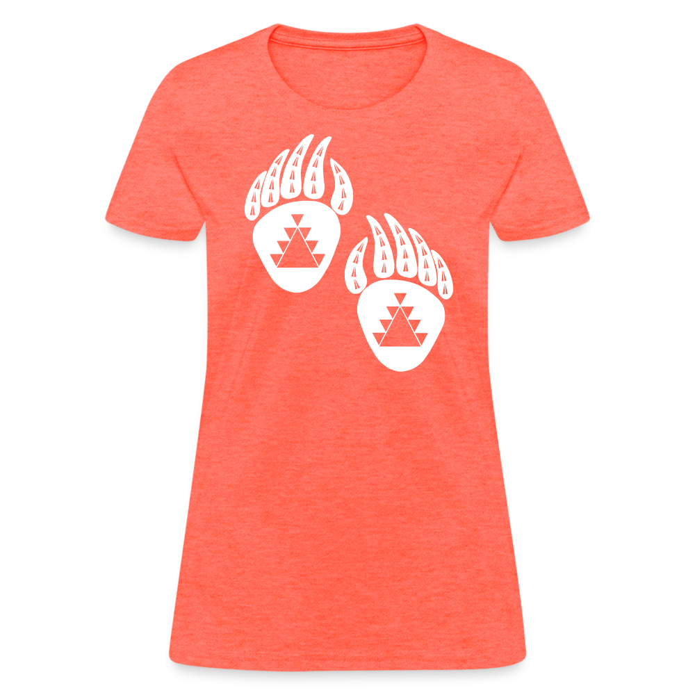 Bear Claws Women's T-Shirt - heather coral