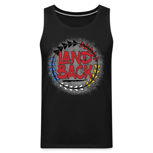 #LandBack Men’s Premium Tank - black