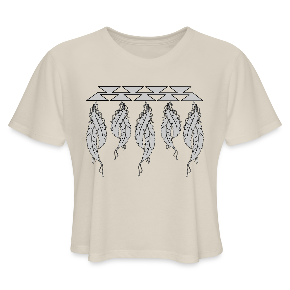 Feathers Women's Cropped T-Shirt - dust