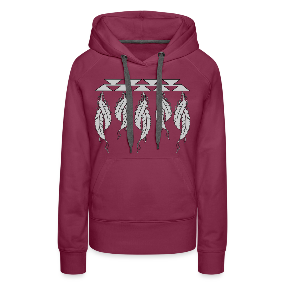 Feathers Women’s Premium Hoodie - burgundy
