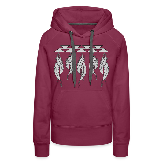 Feathers Women’s Premium Hoodie - burgundy