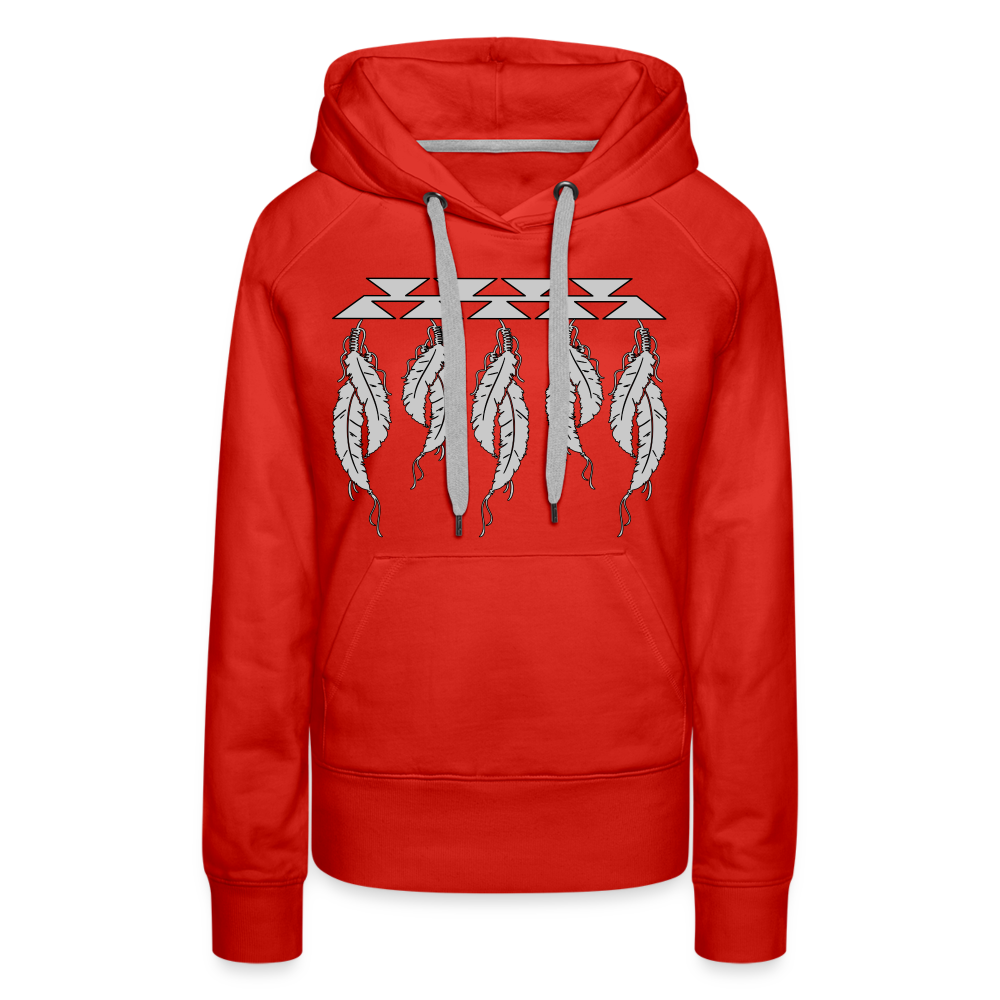 Feathers Women’s Premium Hoodie - red