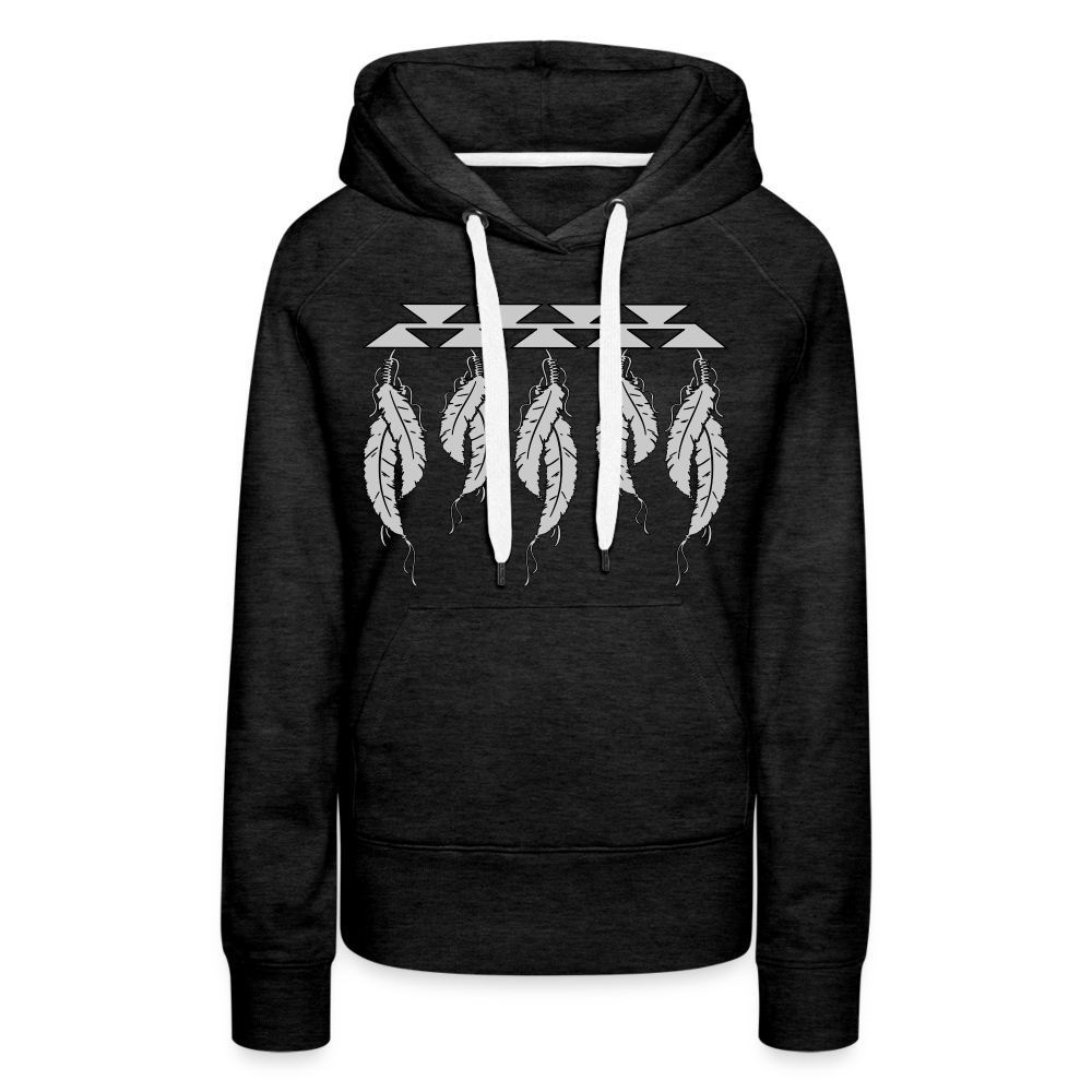 Feathers Women’s Premium Hoodie - charcoal grey