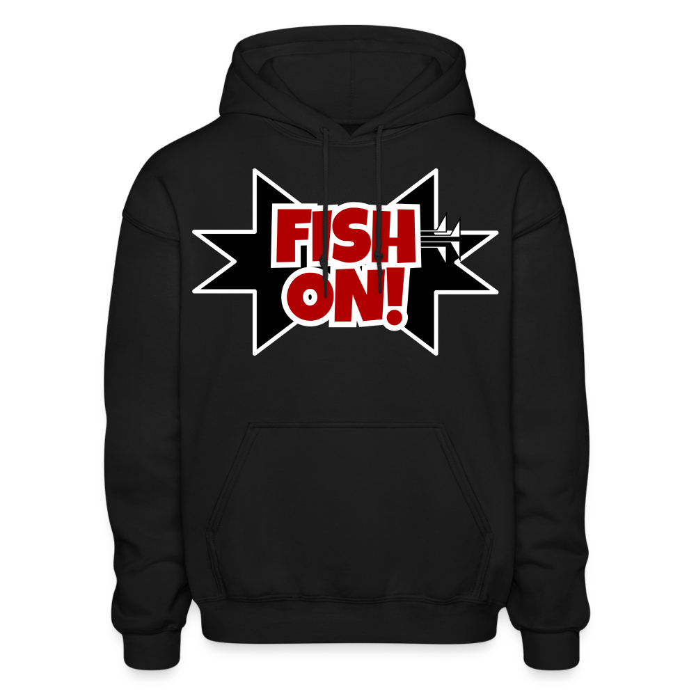 FISH ON! Gildan Heavy Blend Adult Hoodie - black