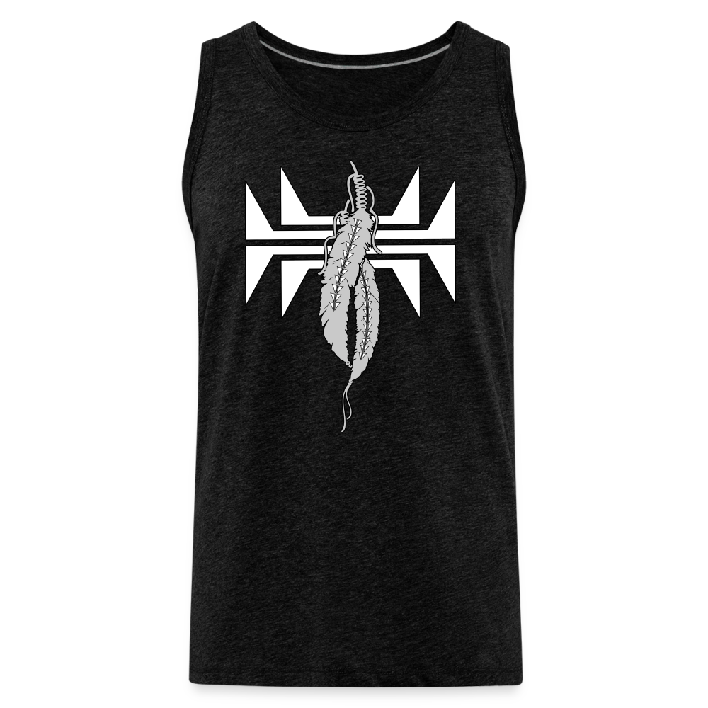 Frog Feathers Men’s Premium Tank - charcoal grey