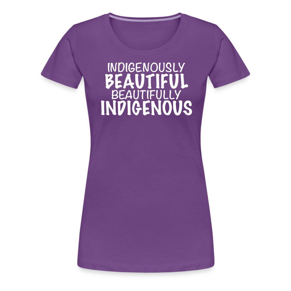 Indigenously Beautiful Women’s Premium T-Shirt - purple