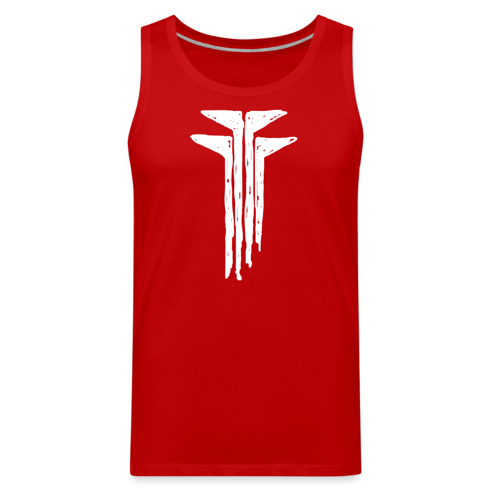 Frogs Scribble Men’s Premium Tank - red