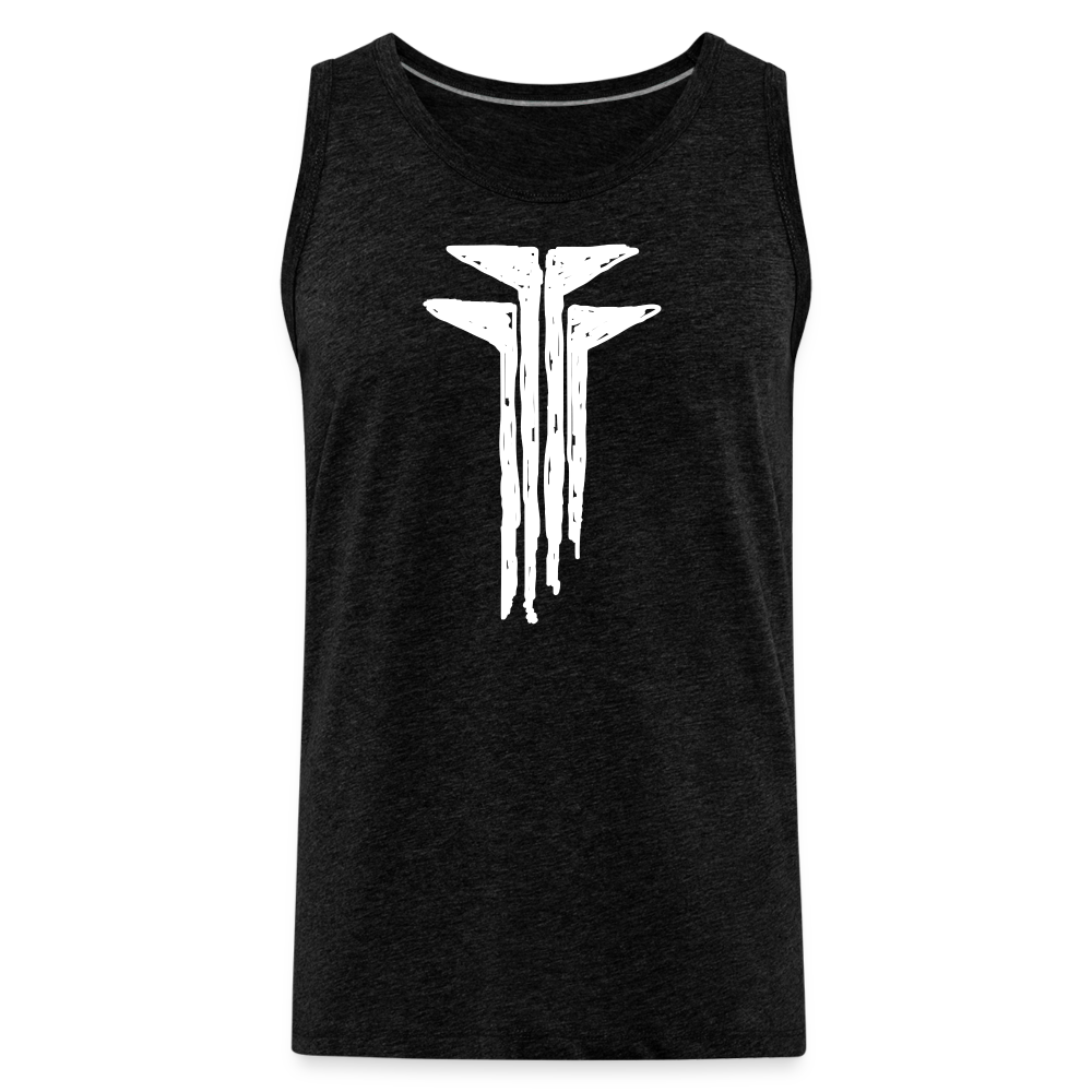 Frogs Scribble Men’s Premium Tank - charcoal grey