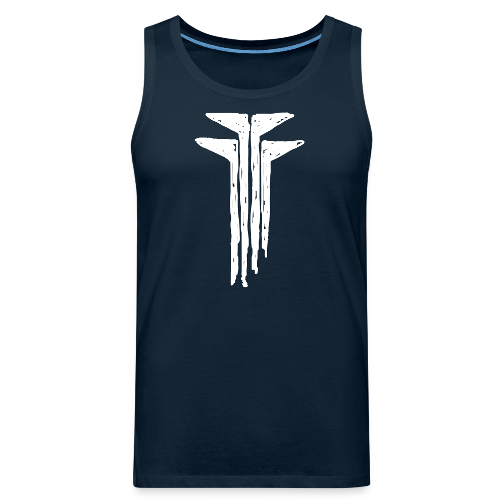Frogs Scribble Men’s Premium Tank - deep navy