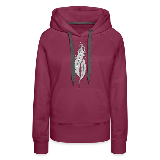 Just Feathers Women’s Premium Hoodie - burgundy