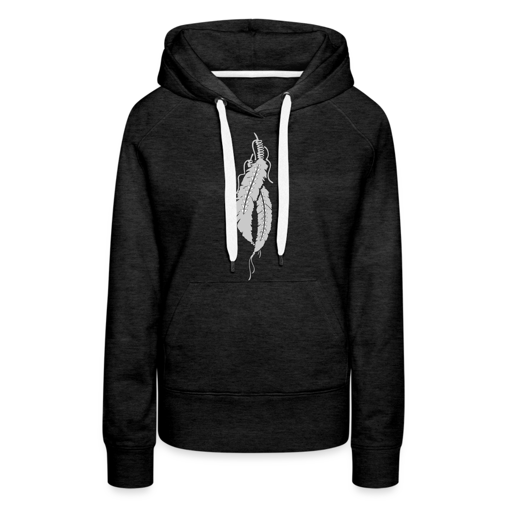 Just Feathers Women’s Premium Hoodie - charcoal grey