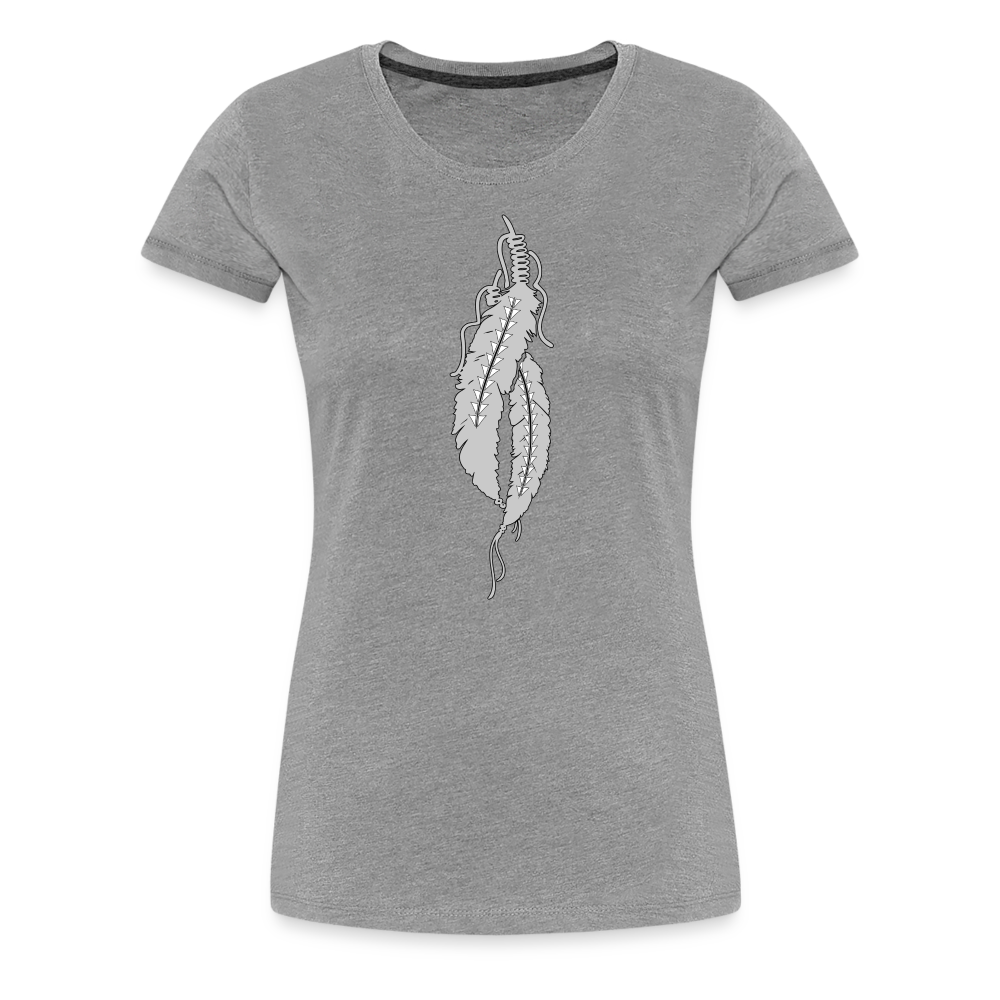 Just Feathers Women’s Premium T-Shirt - heather gray