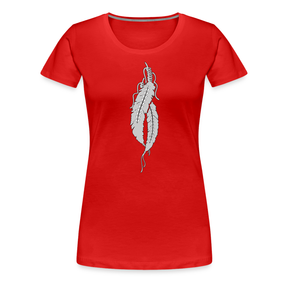 Just Feathers Women’s Premium T-Shirt - red