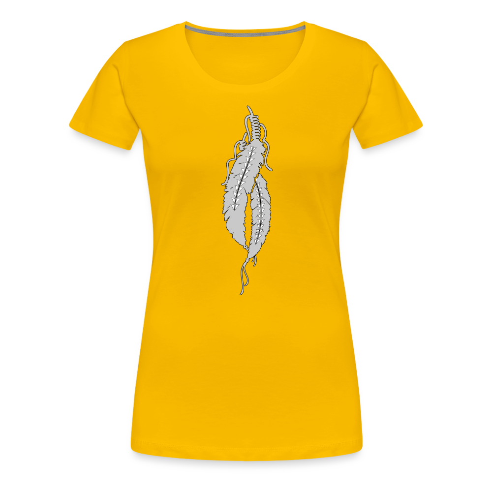 Just Feathers Women’s Premium T-Shirt - sun yellow