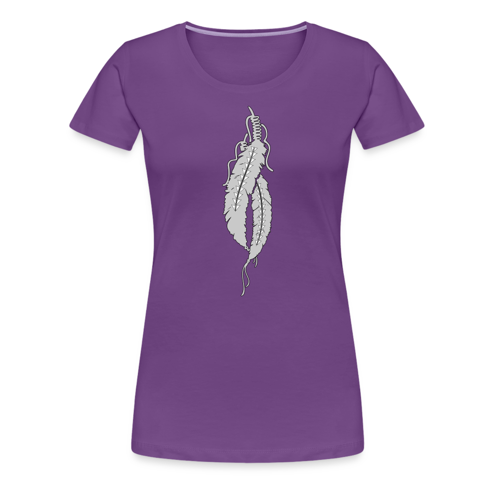 Just Feathers Women’s Premium T-Shirt - purple
