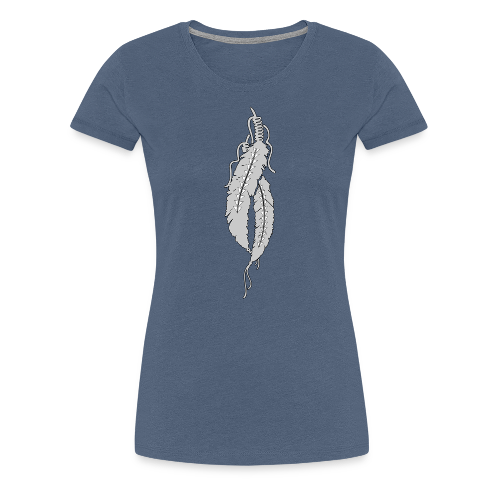 Just Feathers Women’s Premium T-Shirt - heather blue