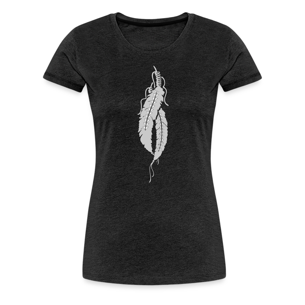 Just Feathers Women’s Premium T-Shirt - charcoal grey
