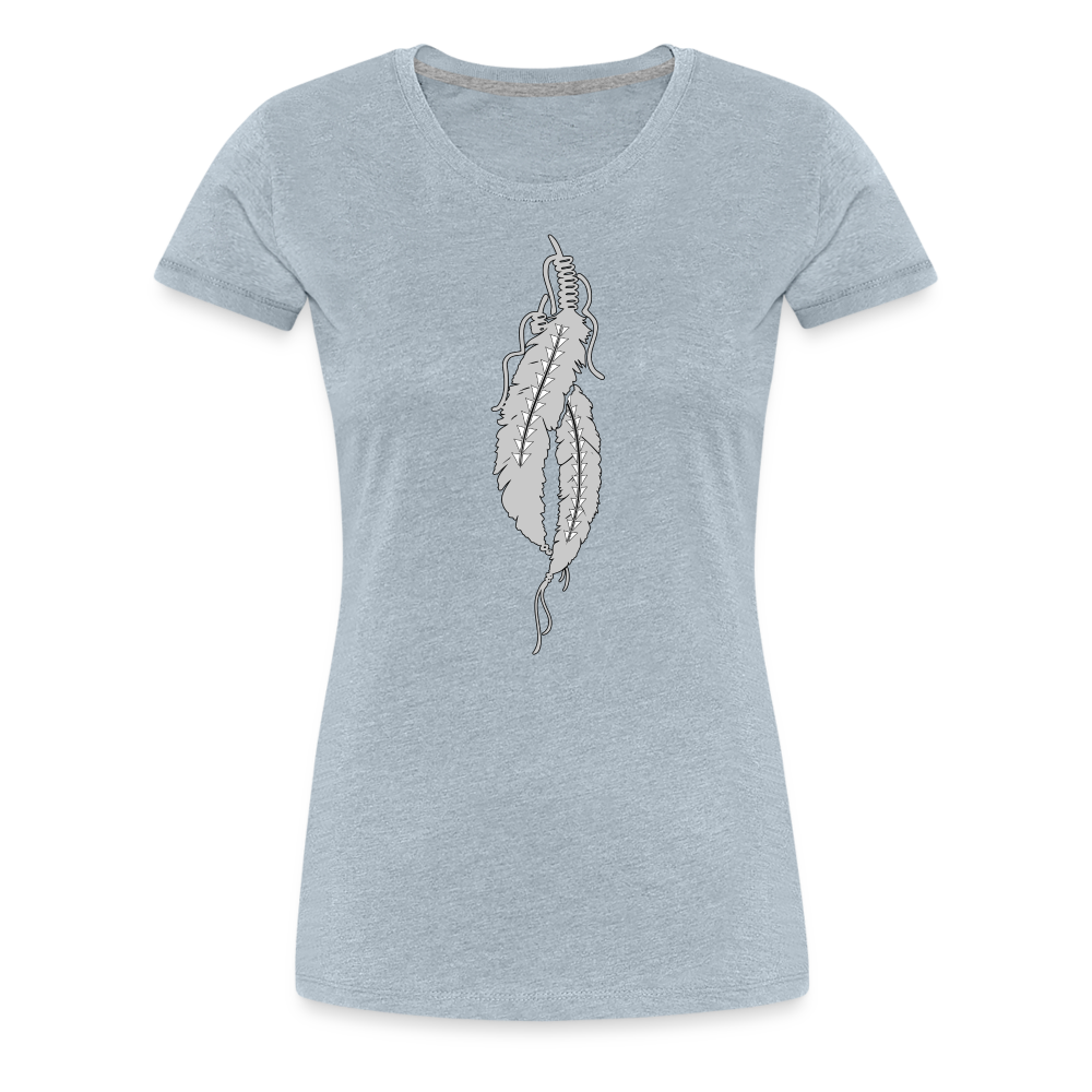 Just Feathers Women’s Premium T-Shirt - heather ice blue