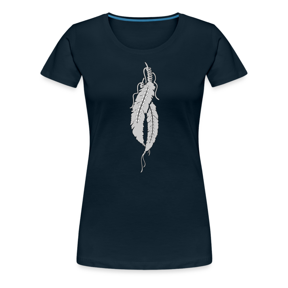Just Feathers Women’s Premium T-Shirt - deep navy