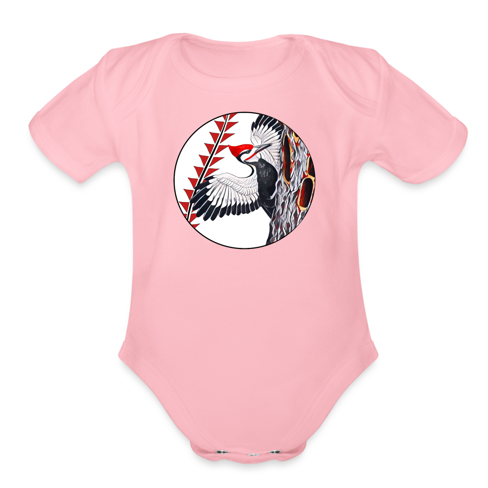 Kokonew Short Sleeve Baby Bodysuit - light pink