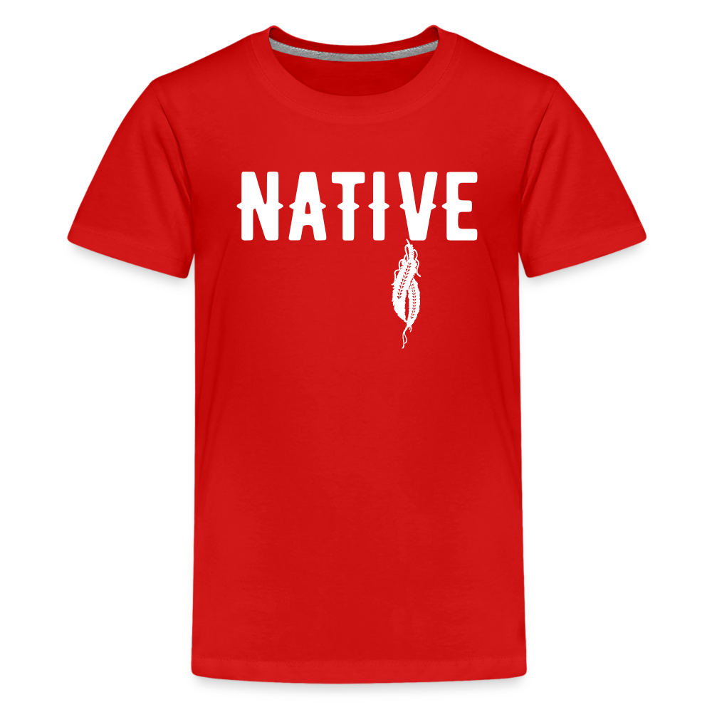 Native Feathers Kids' Premium T-Shirt - red