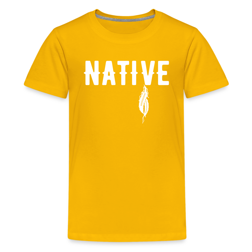 Native Feathers Kids' Premium T-Shirt - sun yellow