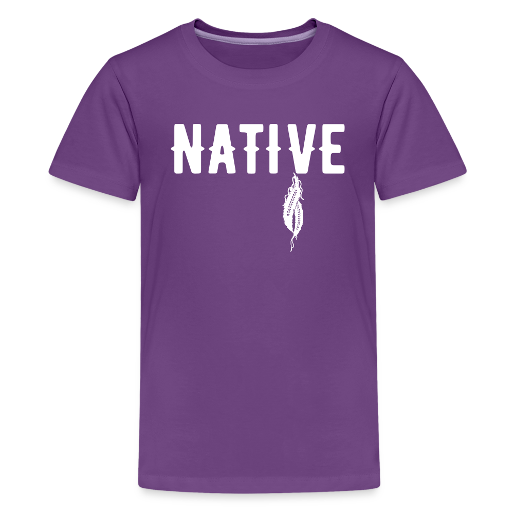 Native Feathers Kids' Premium T-Shirt - purple