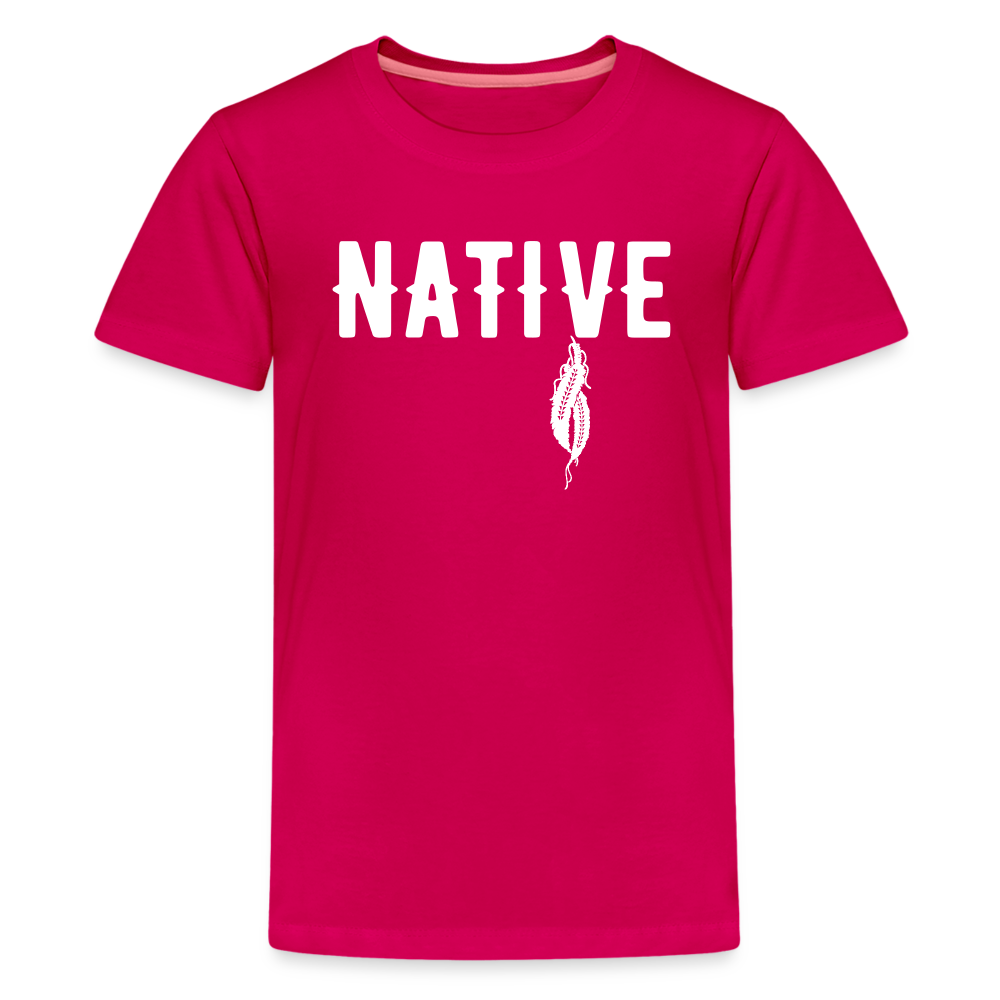 Native Feathers Kids' Premium T-Shirt - dark pink