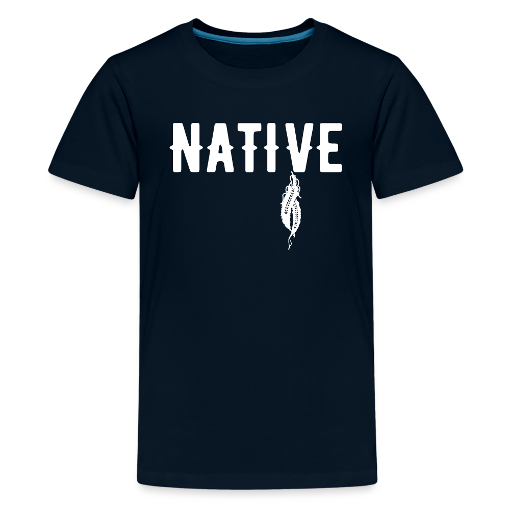 Native Feathers Kids' Premium T-Shirt - deep navy