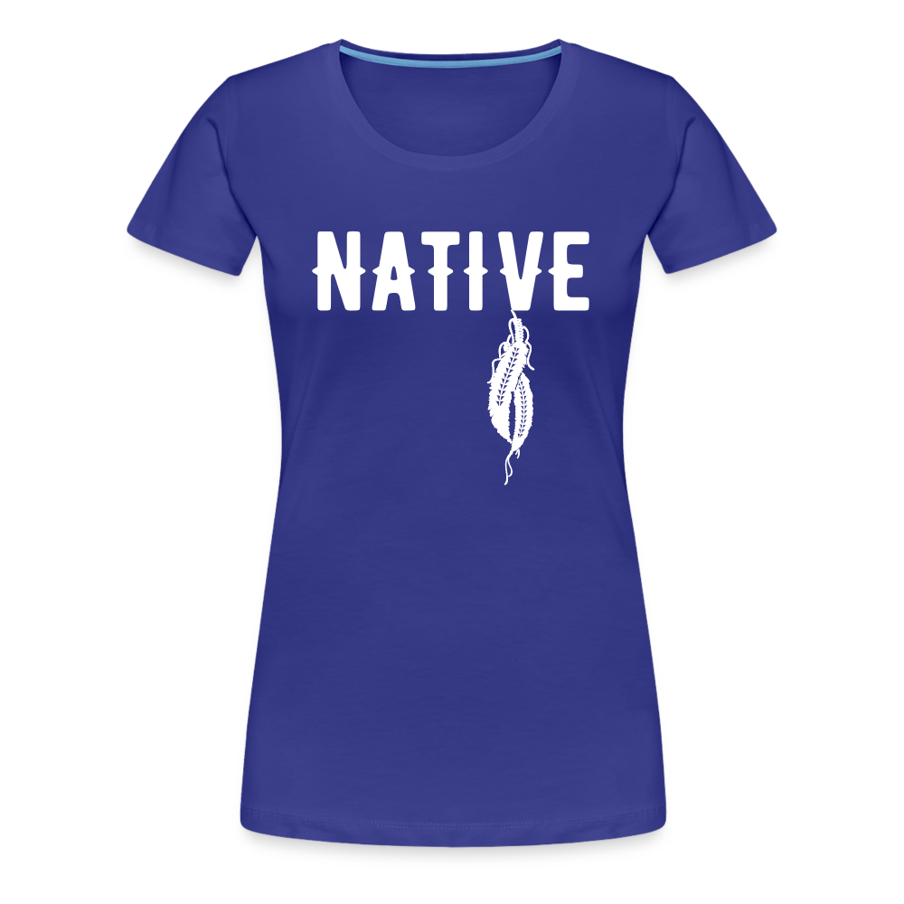 Native Feathers Women’s Premium T-Shirt - royal blue