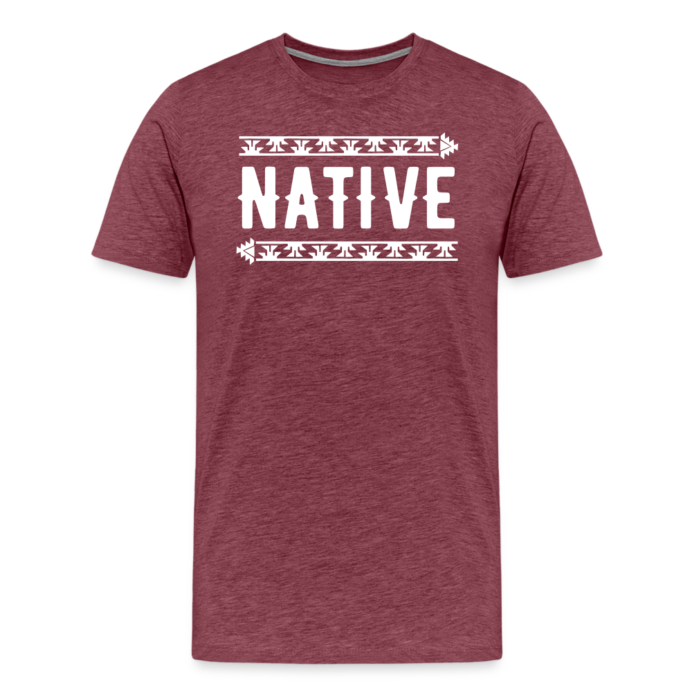 Native Frog Men's Premium T-Shirt - heather burgundy