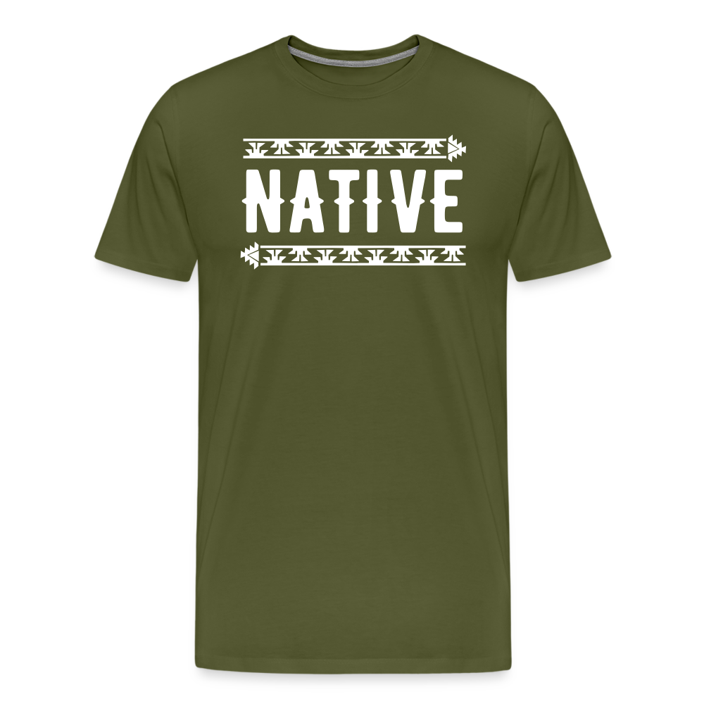 Native Frog Men's Premium T-Shirt - olive green