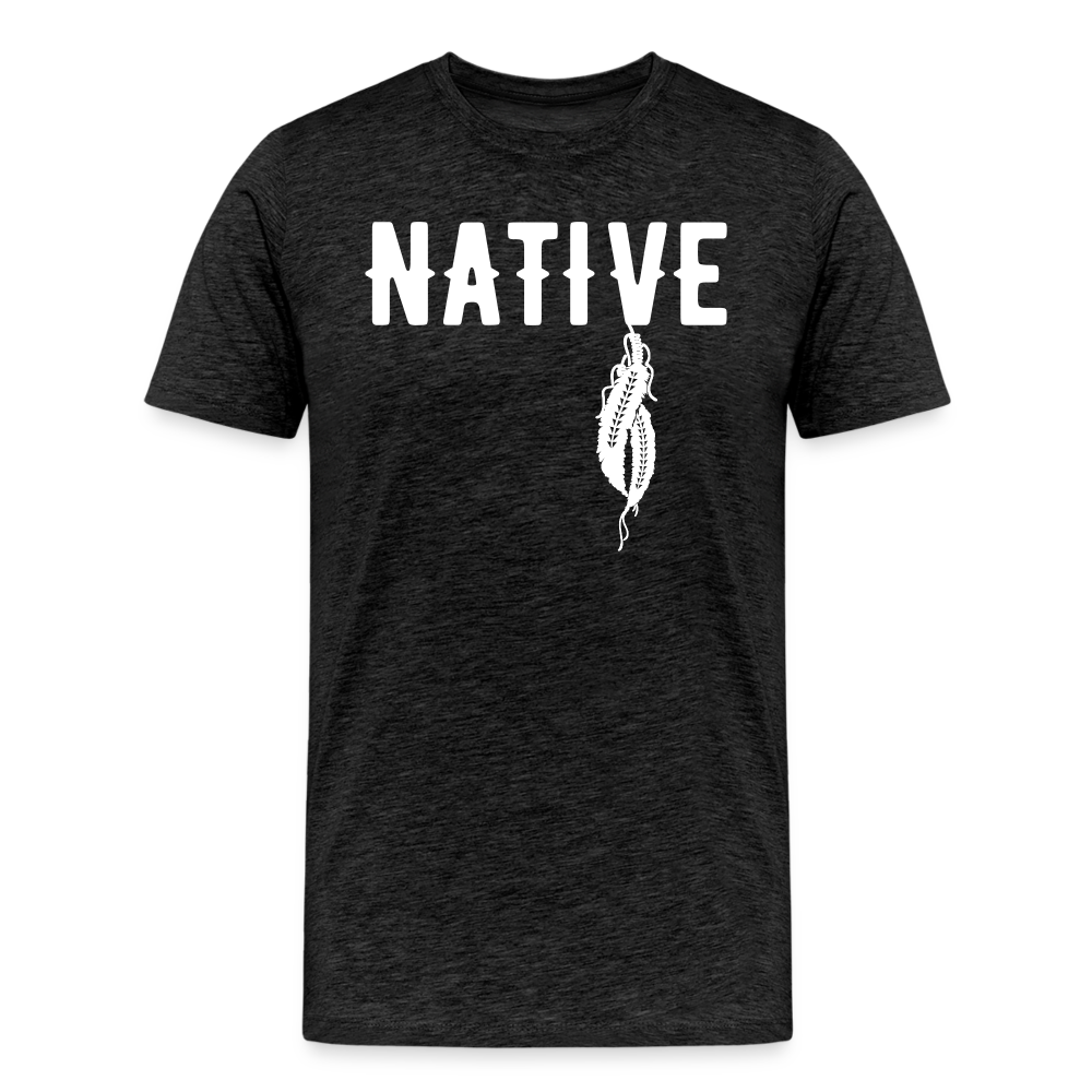 Native Feather Men's Premium T-Shirt - charcoal grey