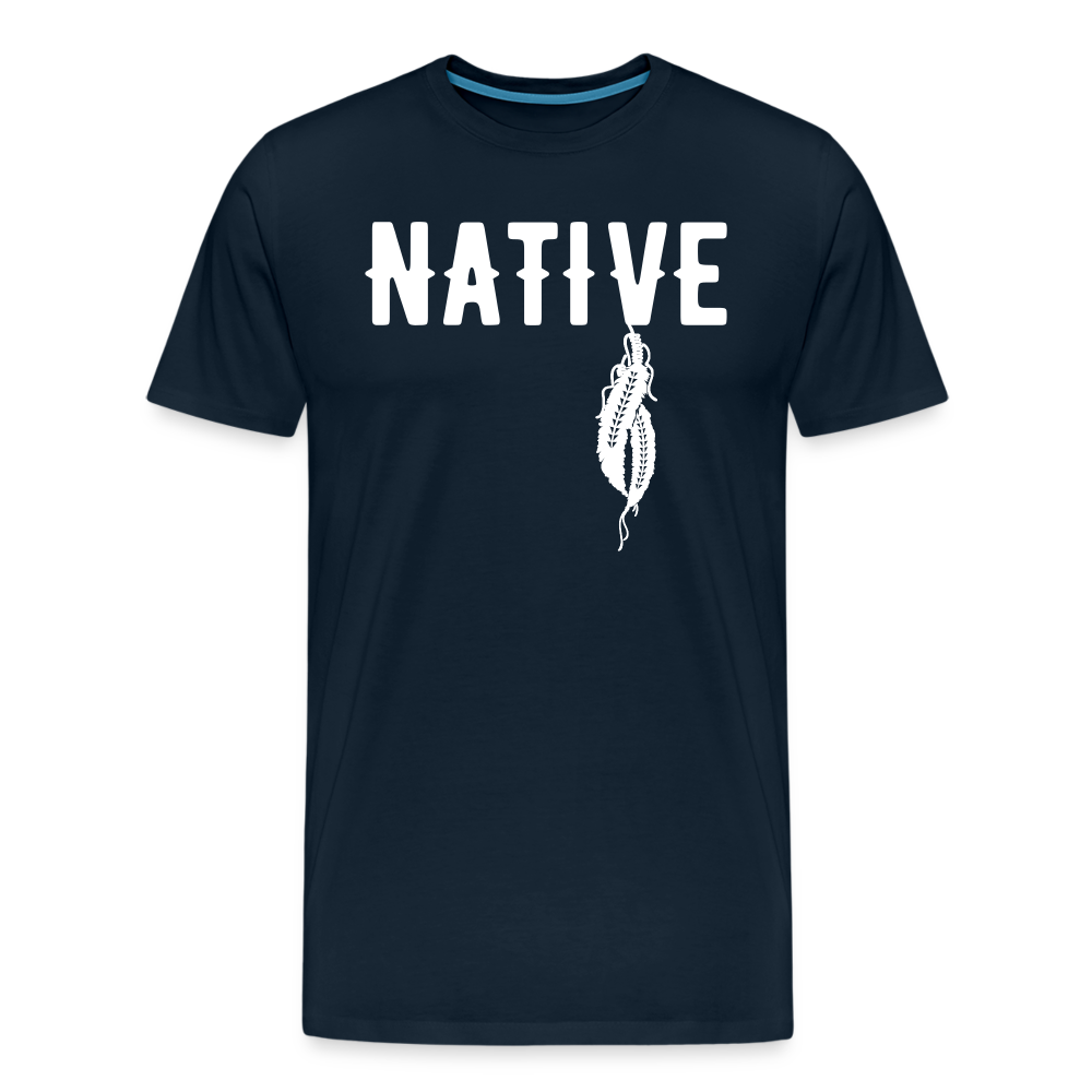 Native Feather Men's Premium T-Shirt - deep navy