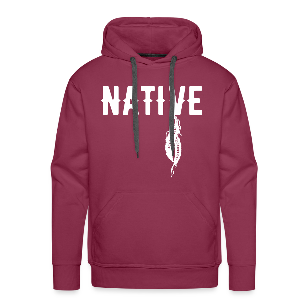 Native Feather Men’s Premium Hoodie - burgundy