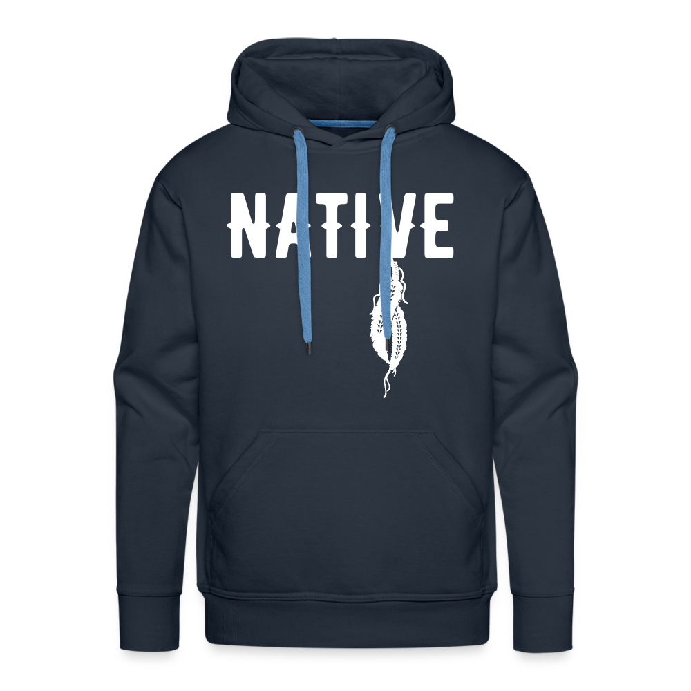 Native Feather Men’s Premium Hoodie - navy