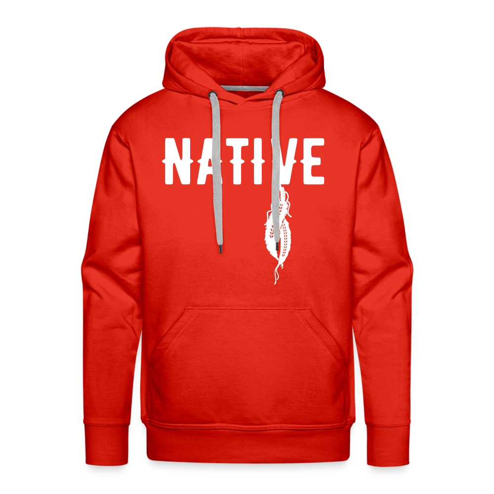 Native Feather Men’s Premium Hoodie - red