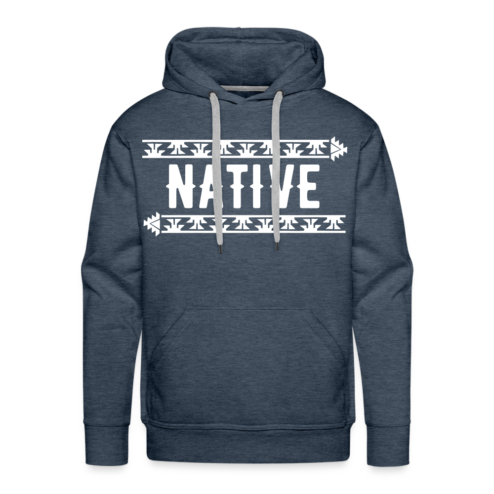 Native Frogs Men’s Premium Hoodie - heather denim