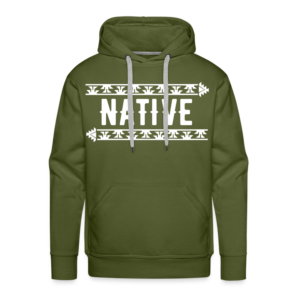 Native Frogs Men’s Premium Hoodie - olive green